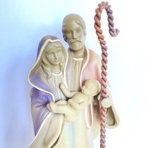 2005 Nativity Scene Holy Family Tea Light Candle Holder Ceramic Clay 12” Tall - £22.89 GBP