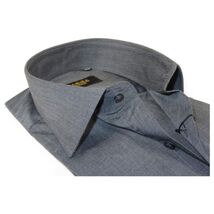 Men's Shirt Hankie CASILA Turkey Cotton Blend 501770-06 Charcoal Oxford Texture image 2