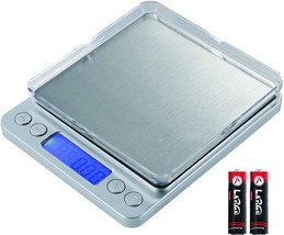 Small Pocket Jewelry Scale-6 Units, Back-Lit Lcd Display, Stainless, 500G/0.01G. - £23.71 GBP