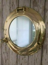 Brass 8&quot; Porthole Mirror Nautical Maritime Wall Decor Ship Cabin Window ... - $89.39 CAD