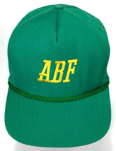Vtg ABF Freight Hat-Rope Bill-Green-Strapback-Embroidered-Sahara Trucker... - $23.38