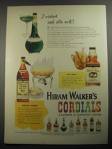 1956 Hiram Walker Cordials Ad - 7 o&#39;clock and all&#39;s well - $18.49