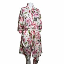 Show Me Your Mumu Robe &amp; Belt One Size White Pink Floral - PD - $9.85