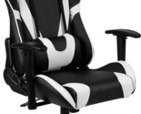 Adjustable Swivel Chair With A Fully Reclined Back In Black Leather, By ... - $188.99