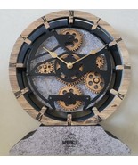CANADA LINE DESK CLOCK ROUND (HYBRID WALL) 10 INCH WOOD &amp; STONE - $79.99