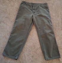 Carhartt B11 MOS Dungaree Fit Workwear Carpenter Men&#39;s Pants Jeans Green... - £19.06 GBP