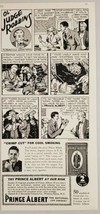 1936 Print Ad Prince Albert Tobacco Men Smoking Pipes Cartoon - £9.31 GBP