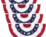 American Pleated Fan Flag, 3 X 6 Ft USA Patriotic Half Fan Bunting Flag,... - $66.86