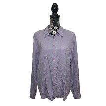 Anna and Frank 100% Silk Lavender Purple Long Sleeve Button Up Shirt Siz... - £15.41 GBP