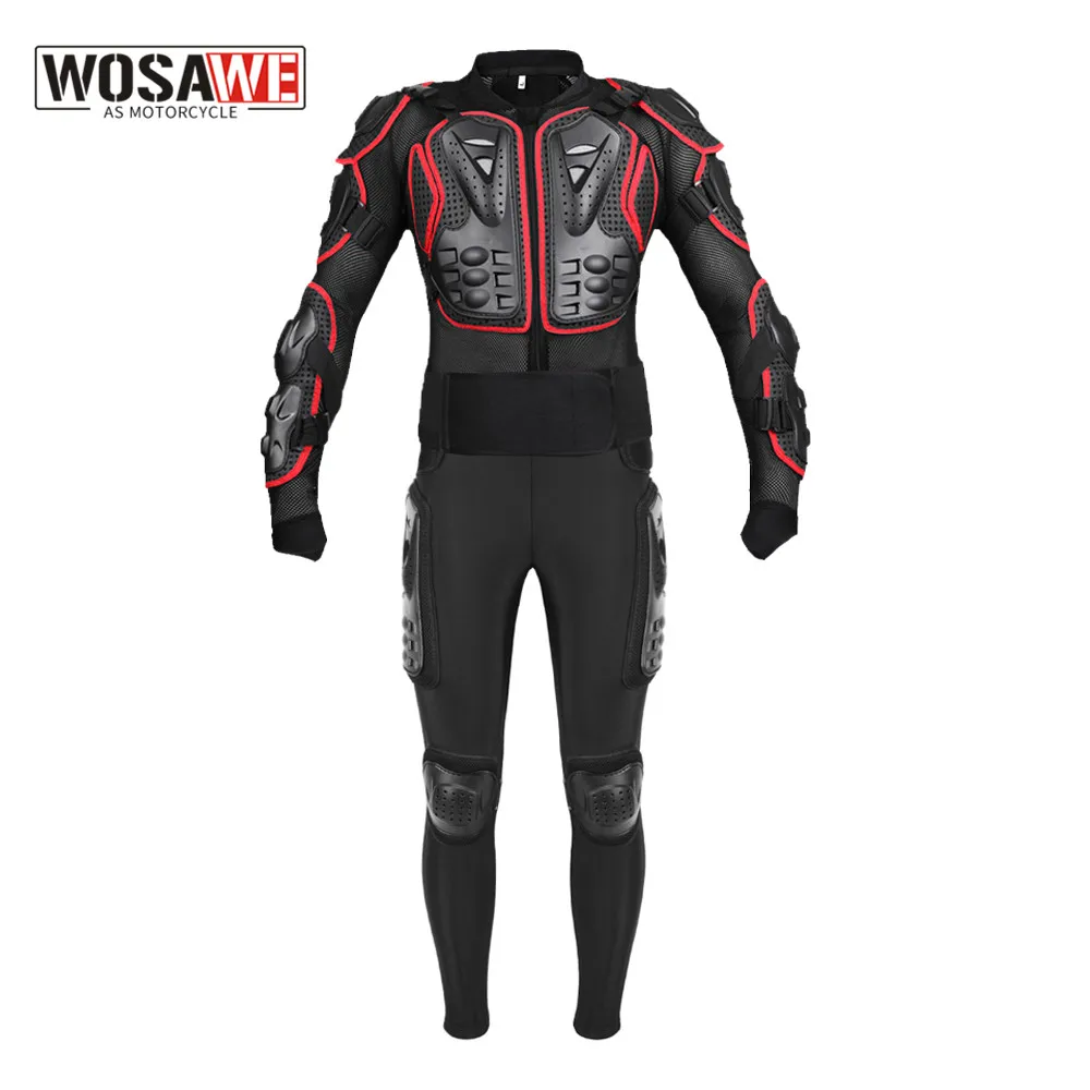 WOSAWE Motorcycle Protective Suit Motocross Pants Long Armor  Ski Skating - £44.65 GBP+