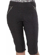 NWT Ladies GG Blue BLACK ANIMAL PRINT GOLF KNEE CAPRIS BERMUDAS 6 8 10 14 - $742.35 MXN