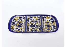 Palestinian Ceramic - Serving Dish Decorated Art Tray Candy Pot Made In Hebron - £27.40 GBP