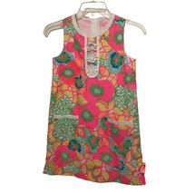 Lilly Pulitzer Ice Cream Social Floral Shift Sleeveless Dress Girls 10 Pink - $28.00