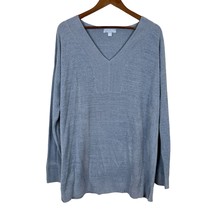 Barefoot Dreams Tunic Sweater Womens XL Blue Cozy Chic Ultra Lite V-Neck Top - £40.04 GBP