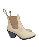 Chloe Calfskin Suede Ankle Boot Biscotti Beige Size 36 - $99.95