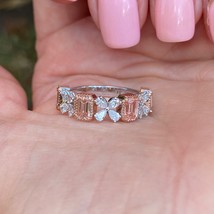 2.30 Karat Smaragdschliff Kunstdiamanten Grown Diamant Ehering 14k Zwei ... - $79,207.33 MXN