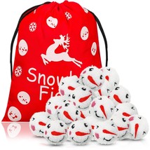 48 Pieces Snowman Snowballs Indoor Snowballs With Bag Set Fake Snowballs... - £26.22 GBP