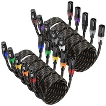 Xlr Cables 6Ft 10 Pack, Bezokable Xlr Microphone Cable Male To Female, A... - £54.88 GBP