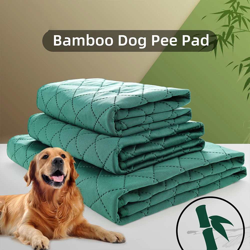 Reusable Dog Pee Pad Pet Bamboo Fiber Washable B Pad Cool Dog Sleeping Pad Water - £39.07 GBP