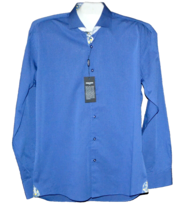 Maceoo Blue Plaids Yellow Trim Italian Fabrics Cotton Men&#39;s Shirt Size 5 XL - £74.49 GBP