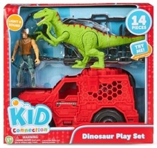 NEW Kid Connection Dinosaur 14pc Pretend Play Set with Flashing Lights &amp;... - £15.55 GBP