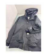 Carhartt Black Quick Duck Hooded Coat Thinsulate Jacket Winter Workwear ... - £62.30 GBP