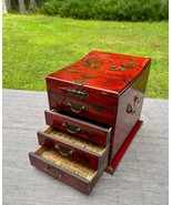 Vintage Large Chinese Jewelry Keepsake Box with Drawers and Mirror - Ama... - $2,554.19 MXN