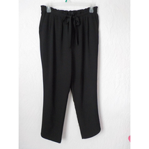 Gabrielle Union Black Pants Paper Bag Elastic Waist Tapered Women Medium... - £14.19 GBP