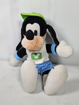 Vtg Disney Channel America&#39;s Family Network World Disneyland Goofy Plush Stuffed - £14.04 GBP