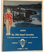 59th Annual Convention of National Assn Postmasters 1963 Honolulu Hawaii... - £23.03 GBP
