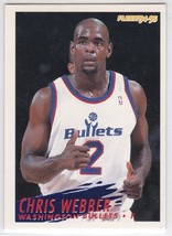 M) 1994-95 Fleer Basketball Trading Card - Chris Webber #387 - £1.53 GBP