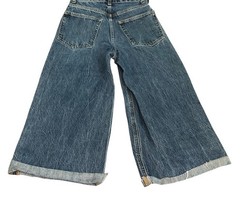 Zara Women’s Wide Leg Cropped Jeans EUR 32 US 0 High Rise Made in Turkey image 5