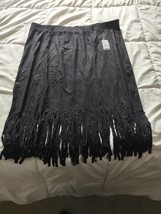 French Laundry 3X Black Fringe Skirt - £15.02 GBP