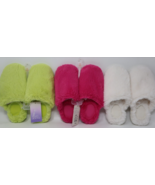 Women&#39;s Emily Puff Scuff Slippers Sm 5-6 Stars Above Pink White Green Lo... - $33.64 CAD