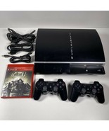 Sony PlayStation 3 PS3 80GB CECHK01 Fat Console Black Controllers Game T... - £78.21 GBP