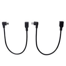 9Inch Mini Usb Cable Combo Mini Usb Female To Right Angle &amp; Left Angle Male Data - £14.26 GBP
