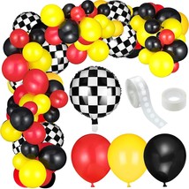 127 Pieces Car Race Balloons Party Supplies Race Car Theme Birthday Party Garlan - £22.37 GBP