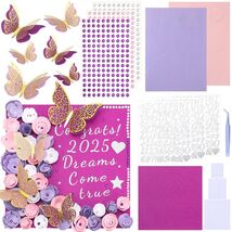 Knitgrip Graduation Cap Decoration Kit 98 Pc Purple Faux Flowers Butterfly - $72.14 Knitgrip Graduation Cap Decoration Kit 98 Pc Purple Faux Flowers Butterfly - $72.14 MXN