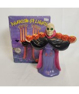 Vintage Russ Phantom Of Lights Candelabra Skeleton Halloween Candle Holder - $32.57 CAD