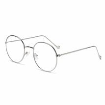 Unisex Round Frame Vintage Metal Eyeglasses Optical Spectacle Flat Mirror Glasse - £9.78 GBP