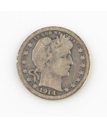 1914-S 25¢ Barber Quarter G+ Condition, Natural Color, Full Complete Rim... - €135,40 EUR