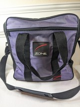 Brunswick Zone Bowling Ball Bag Purple Single Ball Bag tote black 90s-20... - $23.00