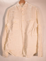 J.Crew Mens Irish Linen Casual Shirt Ivory - £23.30 GBP