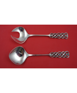 Ringebu by David Andersen Norwegian .830 Silver Salad Serving Set 8 1/4&quot; - €244,24 EUR