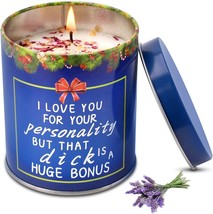 Candle 8oz Lavender &quot;I Love You For Your Personality But That D- Funny Gift New - £14.22 GBP