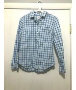 Vineyard Vines Women’s Plaid Shirt Size 4 Blue &amp; Green Linen Blend L/S - €6,86 EUR