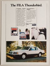 1983 Print Ad The FILA Thunderbird White and Black Theme - £12.17 GBP