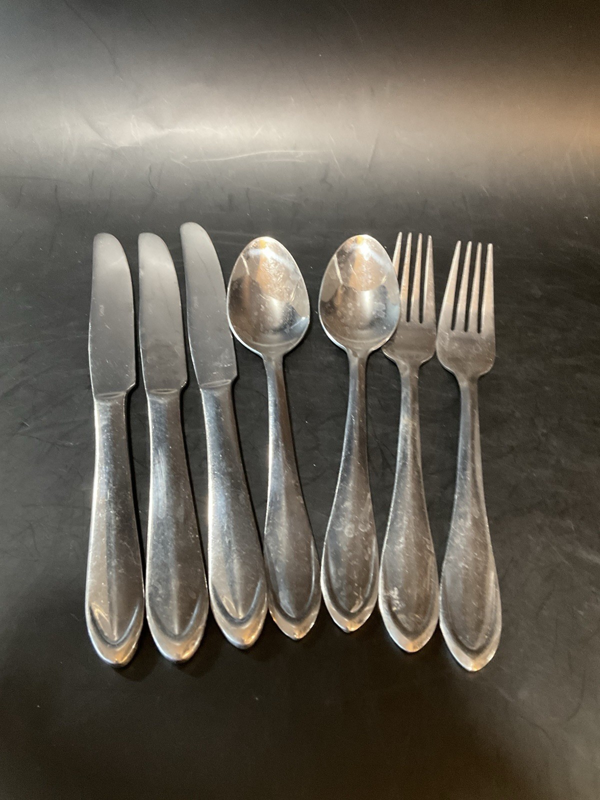 Cambridge Stainless CBS15 Lot 7 Knife Fork Spoon Pointed Tip MCM Vintage... - $14.84