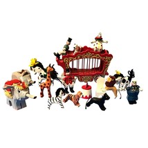 Vintage Hand Carved Wooden Circus Toys Beautiful Wagon Circus Ringmaster Clown E - £149.47 GBP