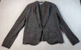 Cabi Cardigan Sweater Womens Small Gray Polyester Long Sleeve Pockets Open Front - £14.50 GBP